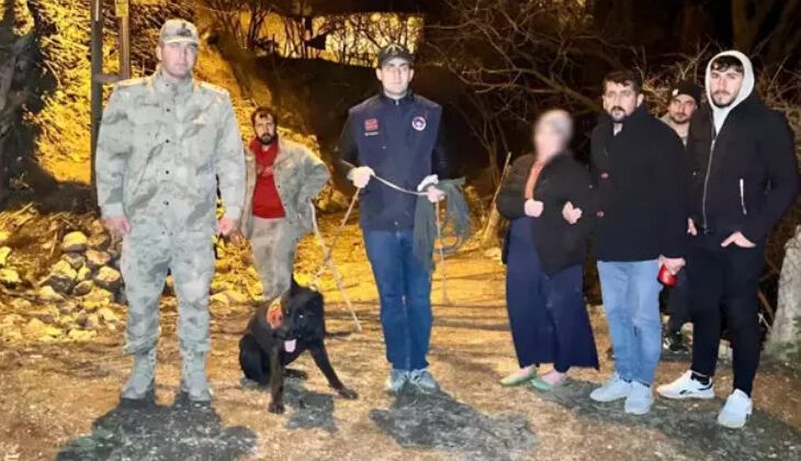 Kayıp olan Engelli Kadını İz Takip Köpeği ‘Çatı’, Buldu