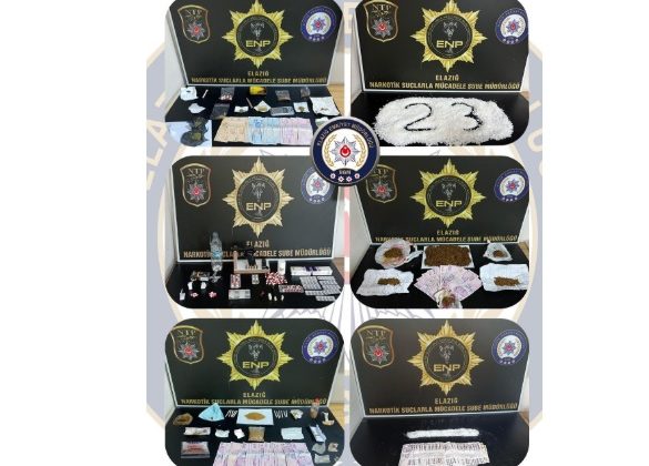 Elazığ’da uyuşturucu operasyonu: 17 tutuklama