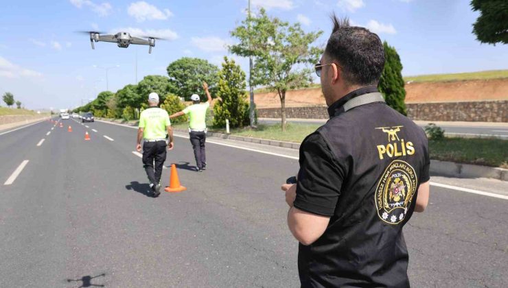 Elazığ’da bayram öncesi dron destekli trafik denetimi