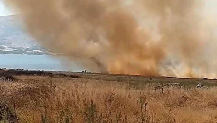 Elazığ’da otluk alanda çıkan yangın korkuttu