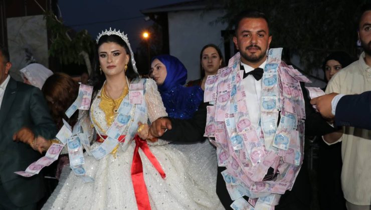 Geline 2 kilo altın, damada 6 buçuk milyon TL takıldı