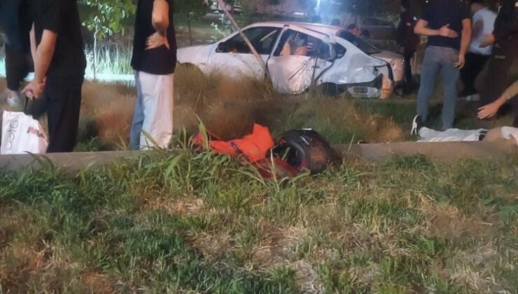 Elazığ’da otomobil Millet Bahçesi’ne girdi: 5 yaralı