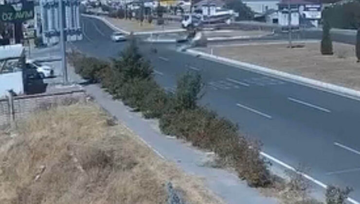 Elazığ’daki kaza güvenlik kameralarına yansıdı
