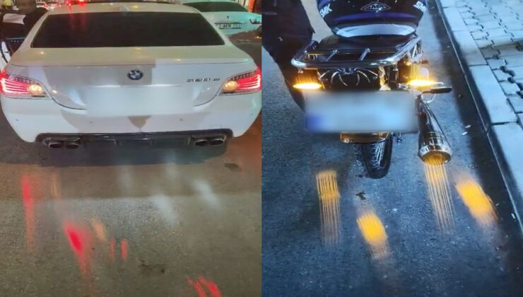 Elazığ’da abarth egzoz kullanan 446 araca 3 buçuk milyon ceza yazıldı