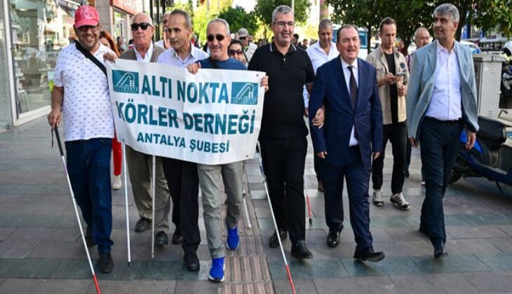 Antalya’da “Beyaz Baston Güvenlik Günü” Farkındalık Yürüyüşü Düzenlendi