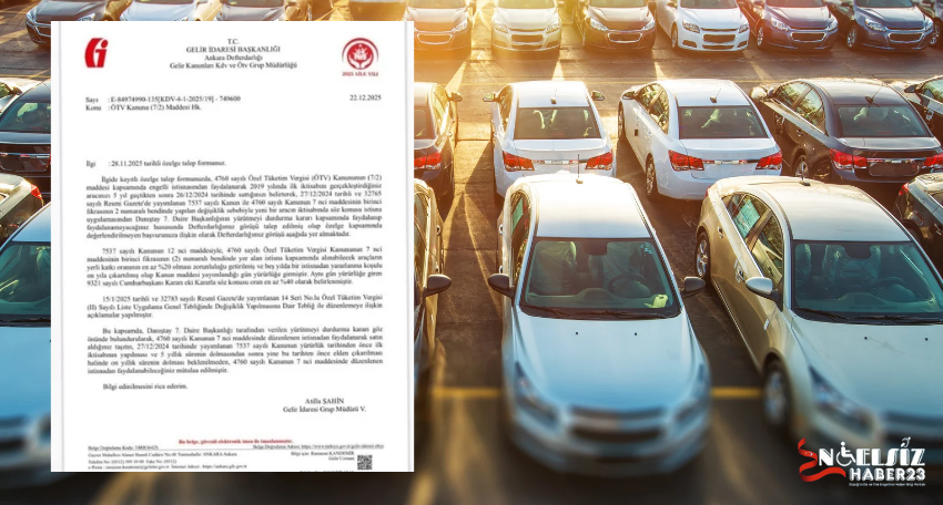 ÖTV Muafiyetli Araç Alımında “10 Yıl Bekleme” Şartına Yargı Freni!