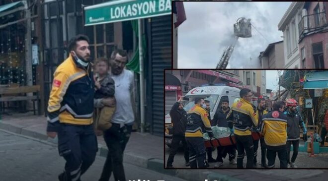 Fatih’te 3 katlı binada yangın çıktı: 1 ölü 5 yaralı