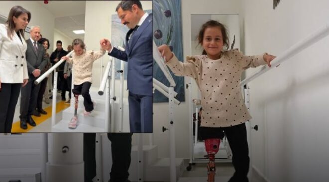Depremde ailesini kaybeden Zeynep, Barbie’li protez bacağıyla alkışlar eşliğinde attı
