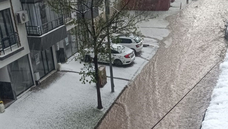 Elazığ’da dolu yağışı etkili oldu