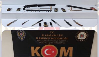 Elazığ’da 9 adet ruhsatsız silah ele geçirildi