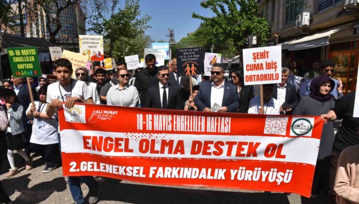 Siverek’te Engelliler Haftası kapsamında farkındalık yürüyüşü düzenlendi