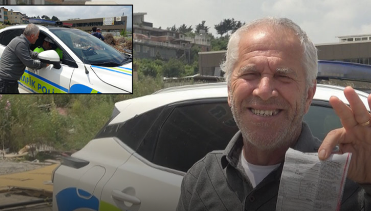 İlk kez ceza yiyen sürücü 4 bin TL’lik hız cezası için polis ekiplerini tebrik etti