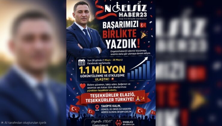 ELAZIĞ’IN ENGELSİZ SESİ ZİRVEYE KOŞUYOR: 1 AYDA 1.1 MİLYON ERİŞİM!