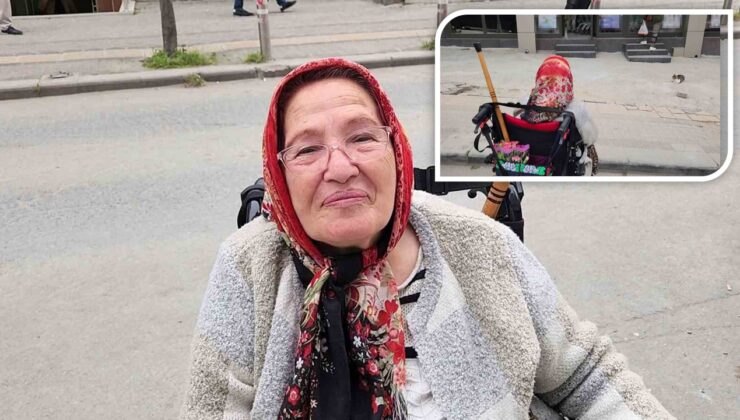 Bir Rampa Çok mu Zor? Yaşlı Kadının Market Kapısındaki Çaresizliği!”