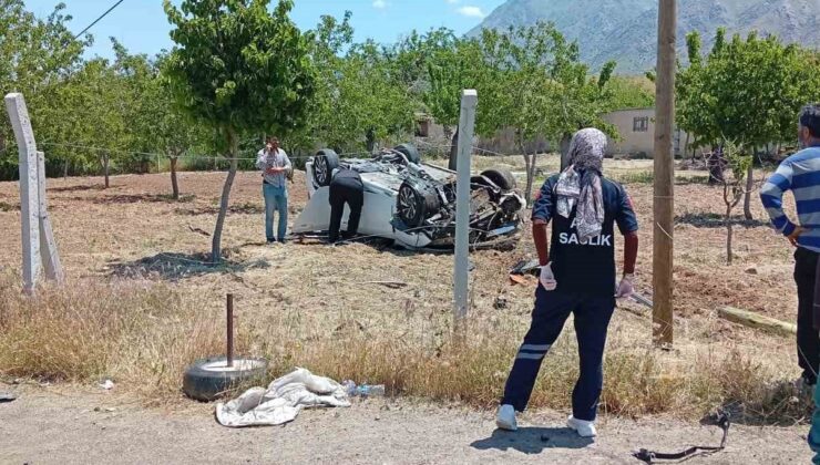 Kontrolden çıkan otomobil takla attı: 1 yaralı