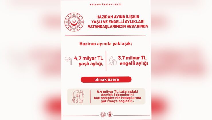 HAZİRAN AYI YAŞLI VE ENGELLİ AYRIKLARI HESAPLARA YATMAYA BAŞLADI!