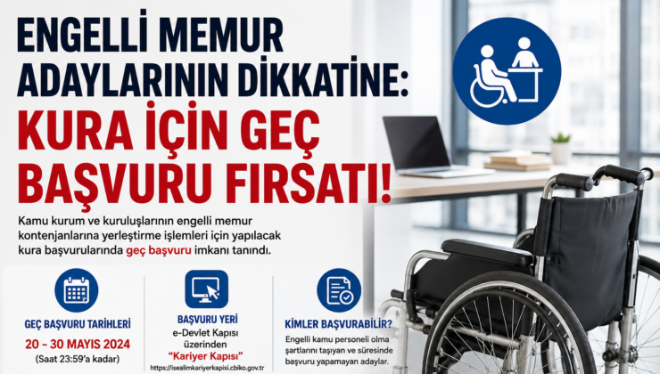 Engelli Memur Adaylarının Dikkatine: Kura İçin Geç Başvuru Fırsatı!