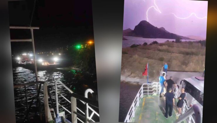 Elazığ’da fırtına etkili oldu: Feribot iskeleye yanaşamadı