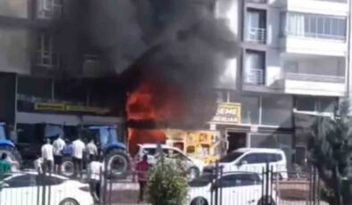 Kovancılar’da bir iş yerinde yangın çıktı.