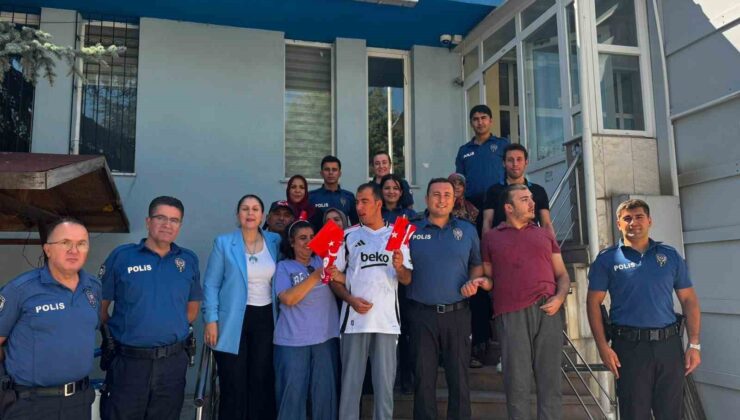 Otizmli çocuklardan duyarlı başkomisere teşekkür